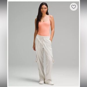 655. Lululemon Wundermost Ultra-Soft Nulu Sleeveless Bodysuit Coral Kiss L NWT